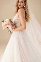 Rutipo Ivory Boho Reception Lace Tea-Length Backless Wedding Dresses