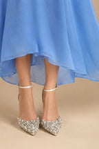 Rutipo As Picture Sparkly Sequined V-Neck Princess Wedding Dresses