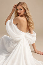 Rutipo Ivory Modern Off-The-Shoulder Trumpet/Mermaid Wedding Dresses
