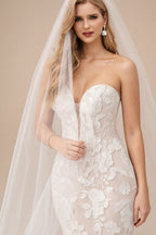Rutipo As Picture Mermaid Sweetheart Sleeveless Sweep Train Lace Wedding Dresses