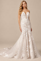 Rutipo As Picture Mermaid Sweetheart Sleeveless Sweep Train Lace Wedding Dresses