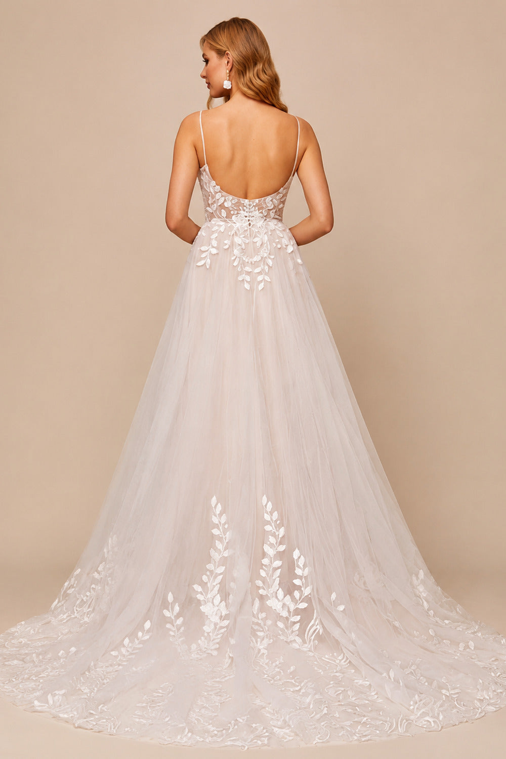 Rutipo As Picture A-Line V-Neck Sleeveless Floor-Length Lace Wedding Dresses