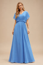 Rutipo As Picture Beach Open Back V-Neck Long Sleeves Wedding Dresses