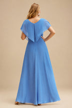 Rutipo As Picture Beach Open Back V-Neck Long Sleeves Wedding Dresses