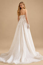 Rutipo As Picture A-Line Sweetheart Sleeveless Tulle Wedding Dresses With Flower(s)