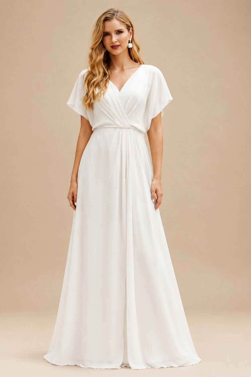 Rutipo White Elegant Sleeveless Detachable Neckline A-Line Sweep Train Lace/Tulle Wedding Dresses