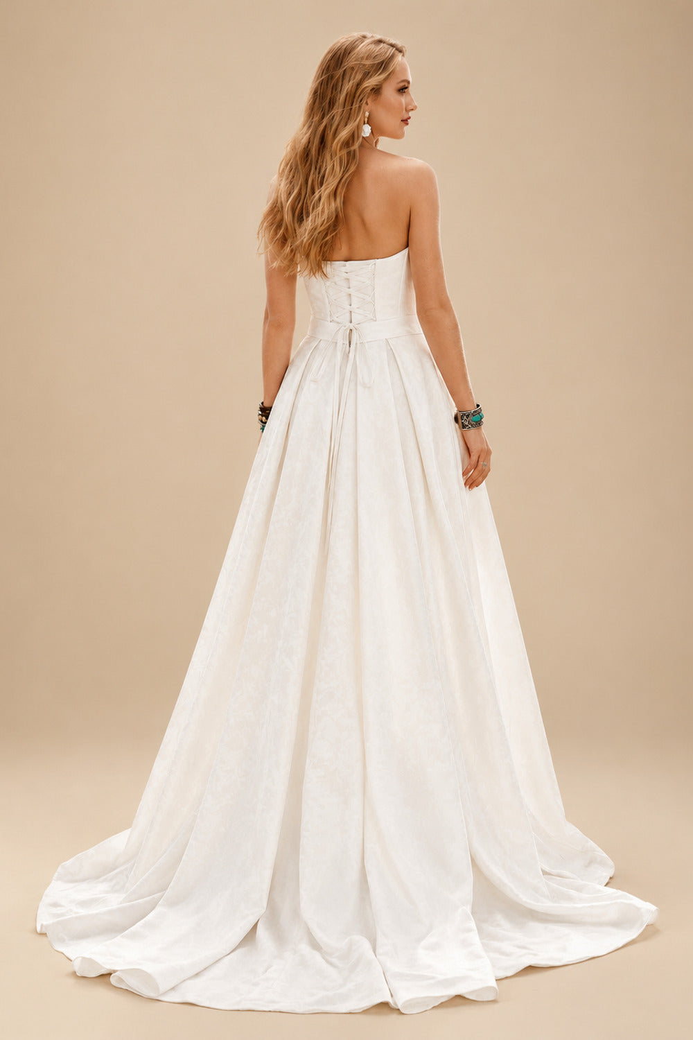 Rutipo Ivory Elegant Cowl Neck Sleeveless Short/Mini/Overskirt Detachable Train Matte Satin Wedding Dresses