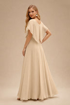 Rutipo Champagne A-Line Sweetheart Illusion Neck Long Sleeves Short Mini Elastic Satin Wedding Dresses With Appliques Lace