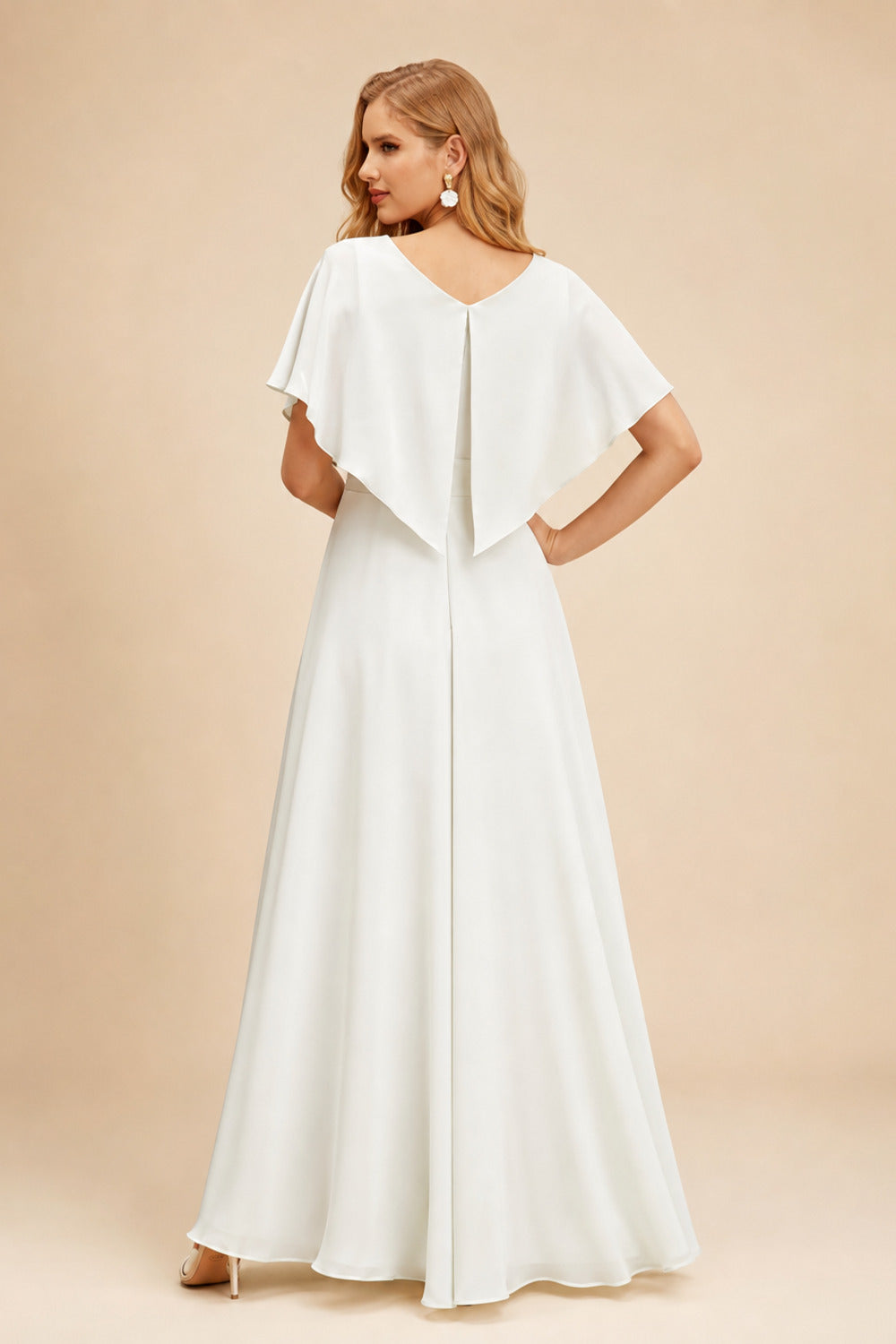 Rutipo Ivory A-Line Sweetheart Illusion Neck Long Sleeves Short Mini Elastic Satin Wedding Dresses With Appliques Lace