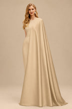 Rutipo Champagne Trumpet Mermaid Sweetheart Detachable Sleeves Chapel Train Soft Satin Wedding Dresses With Pleated High Split