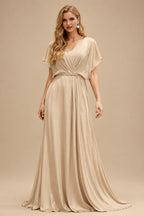 Rutipo Champagne Trumpet Mermaid Sweetheart Detachable Sleeves Chapel Train Soft Satin Wedding Dresses With Pleated High Split