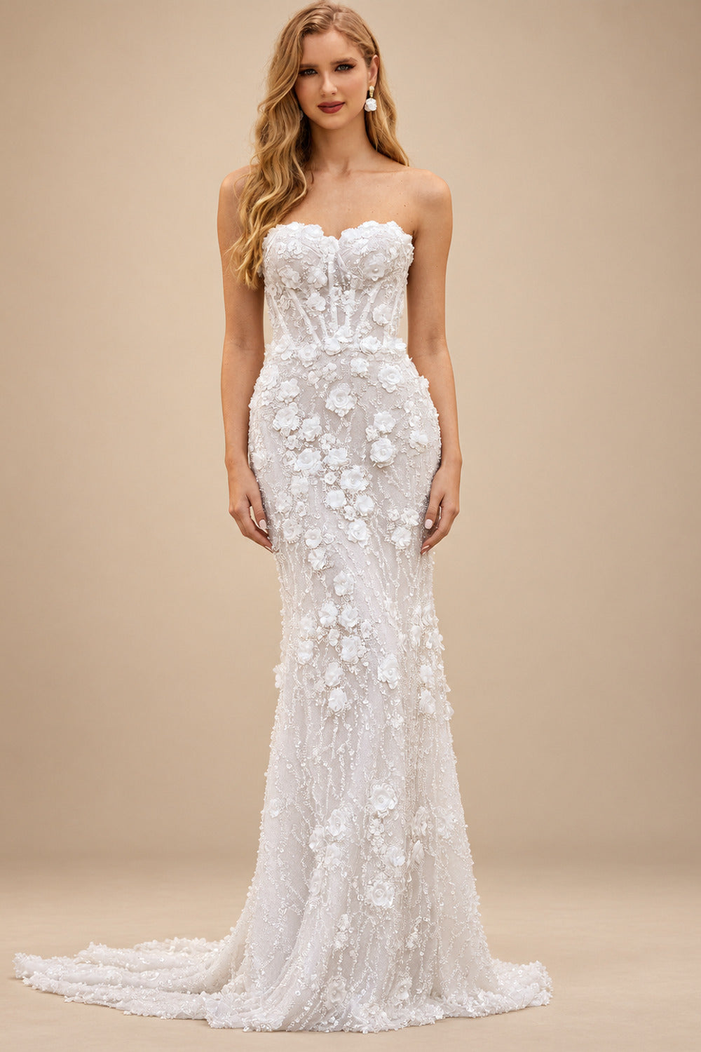 Rutipo White Ball-Gown Sweetheart Sleeveless Sweep Train Chiffon Lace Tulle Wedding Dresses