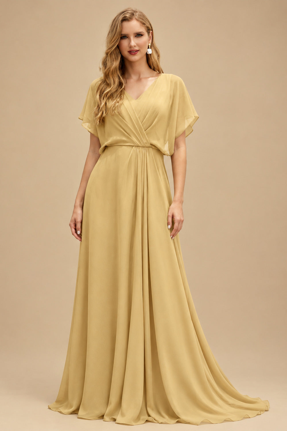 Rutipo Gold Sheath/Column Strapless Short/Mini Lace Wedding Dresses With Beading/Sequins