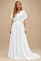 Rutipo White Sheath/Column Strapless Short/Mini Lace Wedding Dresses With Beading/Sequins