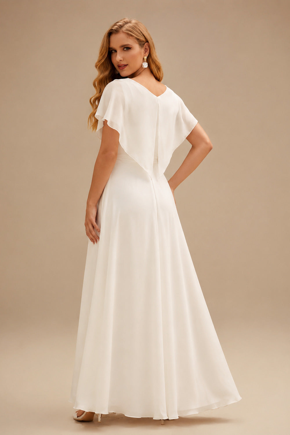 Rutipo Ivory Jumpsuit/Pantsuit Halter Sleeveless Floor-Length Elastic Satin With Bow Bride Wedding Dress