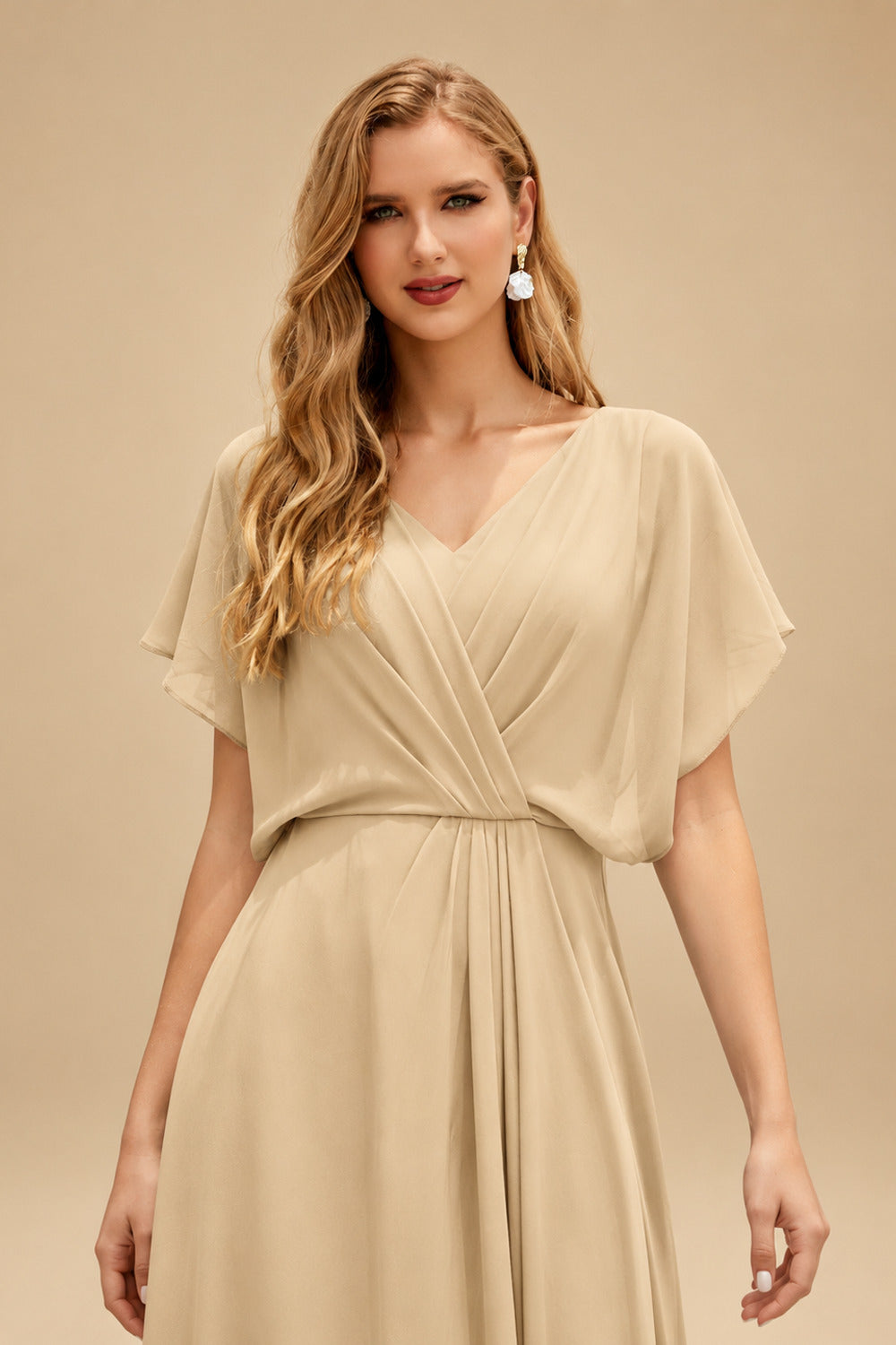 Rutipo Champagne Trumpet/Mermaid Off-The-Shoulder Sleeveless Court Train Lace/Elastic Satin Wedding Dresses With Lace
