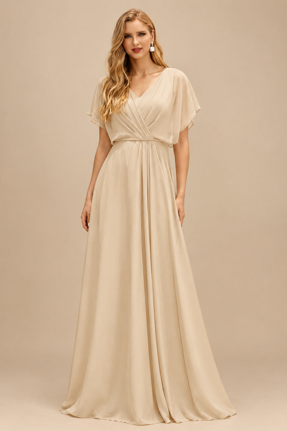 Rutipo Champagne Ball-Gown Sweetheart Sleeveless Royal Satin Wedding Dresses